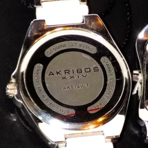 New $1335 Tags Akribos XXIV Women's 3 Watches Box Set Diamonds AK510 AK528 AK514 - Picture 10 of 12